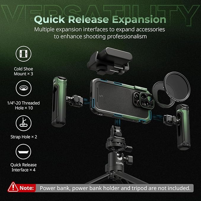 SmallRig x Brandon Li Mobile Video Kit for iPhone 16 Pro Max, Phone Cage with FilMov Lightweight Phone Case Kit, Rotatable Wireless QR Handles, 67MM Magnetic VND Filter Kit, Support for MagSafe - 5001