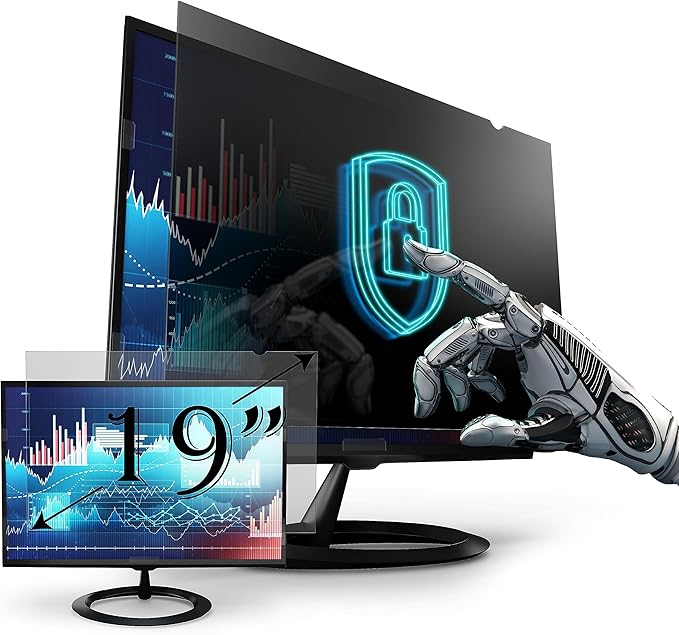 Privacy Screen Filter for 19 Inches Desktop Computer Monitor, Screen Protector size is 16.1 inch width x 10.1 inch height