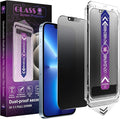 2 Pack Matte Privacy Screen Protector for iPhone 16e/iPhone 14/iPhone 13 Pro/iPhone 13, 9H Tempered Glass, Full Cover, Anti-Fingerprint, Auto Dust-Elimination, No Bubble, Easy Installation