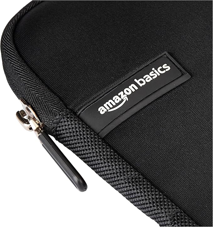 Amazon Basics 11.6 inch Laptop Sleeve, Protective Case with Zipper - Black