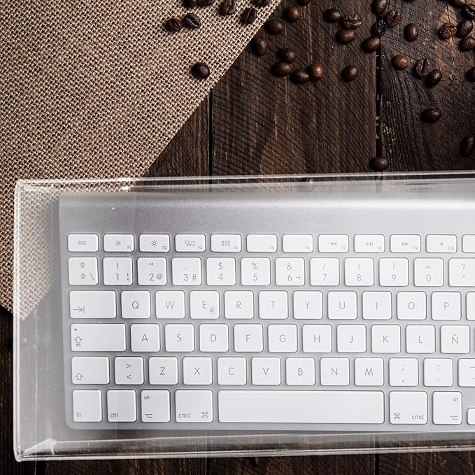 DOITOOL Clear Acrylic Keyboard Cover Protector -Cat, Desktop Keyboard Protector Mechanical Keyboard Cover Computer Keyboard Accessories (18.6 x 5.9X 1.8inch)