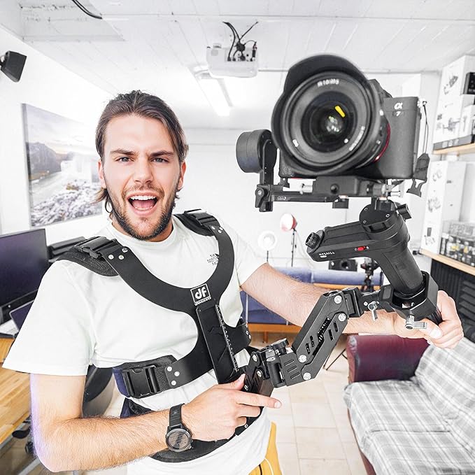 DF DIGITALFOTO THANOS-SE Support Vest Rig System,Filmmakers Kit Gimbal SteadyCam Axis Compatible with DJI RS4/RS 4 Pro/RS2/RS 3 PRO Mini,ZHIYUN Crane 3S for Videographer Smoothing footage 4.4-17.6 lbs