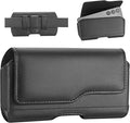 Holster Case for iPhone 15 Plus&15Pro Max, 14 Plus&14Pro Max, 13/12/11 Pro Max, Samsung Galaxy S24+ S23+ S22+ S21+ Plus Series, Phone Holder with Belt Clip (Fits Otterbox Commuter Case on)Black