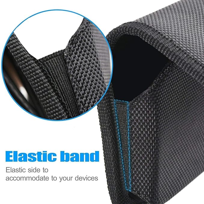 Premium Men Canvas Cell Phone Hip Carrier Clip Holster with Belt Loop Case, Strong Phone Holder Pouch Carrying Holster Compatible for Moto Samsung iPhone 5 5S 12 Mini Fits Thick Case