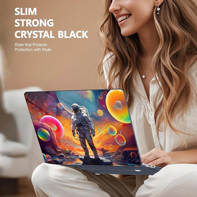 May Chen Compatible with MacBook Pro 13 inch Case 2022 2021 2020 Release Models A2338 M2 M1 A2251 A2289, Plastic Hard Shell Case for MacBook Pro 13 Inch with Touch Bar Fits Touch ID, Astronaut S929
