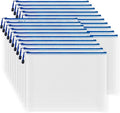 AUSTARK 20 Pcs Zipper File Bags, Plastic Mesh Pouch, Board Game Storage Bag, Waterproof Bags for Office School (B4 Size 15''x11'', White and Blue)