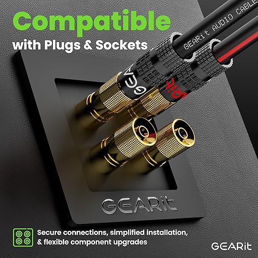 GEARit Speaker Wire 14 Gauge, Speaker Cable 200ft for Car Audio, Home Theater, CCA(Black)