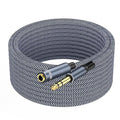 1/4 inch Extension Cable 40ft, 1/4"" inch Male to Female Stereo Headphone Guitar Extension Cable, Quarter inch Headphone Extension Cable, Grey