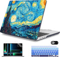 Mektron Case for MacBook Pro 16" M4 A3403 A3186 M3 A2991 M2 A2780 M1 A2485 (2021/2023/2024) Pro/Max with Touch ID, Hard Shell Plastic Laptop Cover Keyboard Cover Screen Protector, Abstract Starry Sky