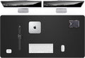 Leather Desk Pad Protector,48"x24" - Premium Desk Mat, Large Mouse Pad,Non-Slip Desk Blotter,Waterproof Desk Writing Pad for Office and Home(Black)