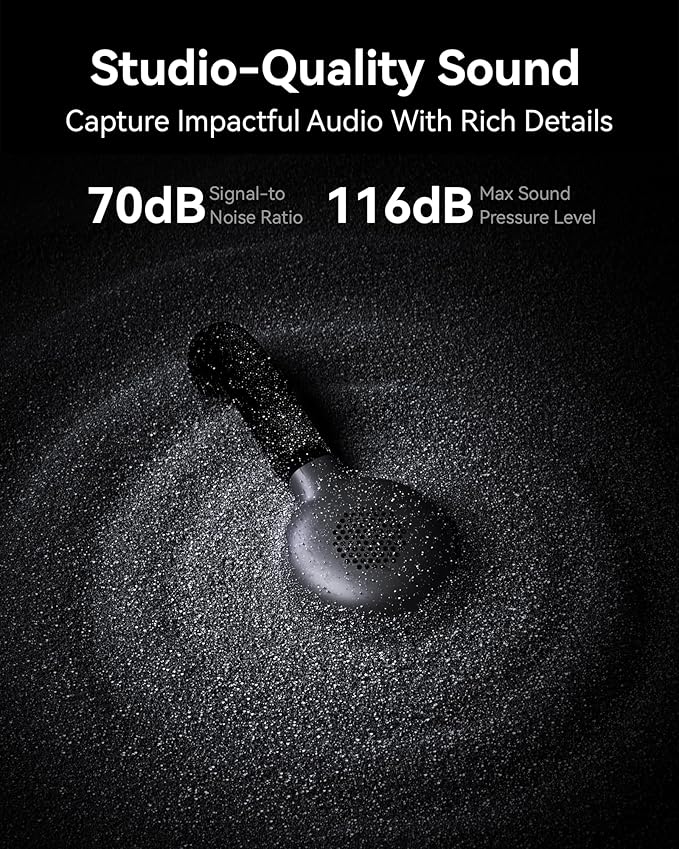 Hollyland Lark M2S Wireless Microphone with USB-C Plug for iPhone 15/16 and Android, Titanium Clip, Plug-and-Play, Noise Cancelling, 300m Range, 27H Battery Life for Vlogging, YouTube