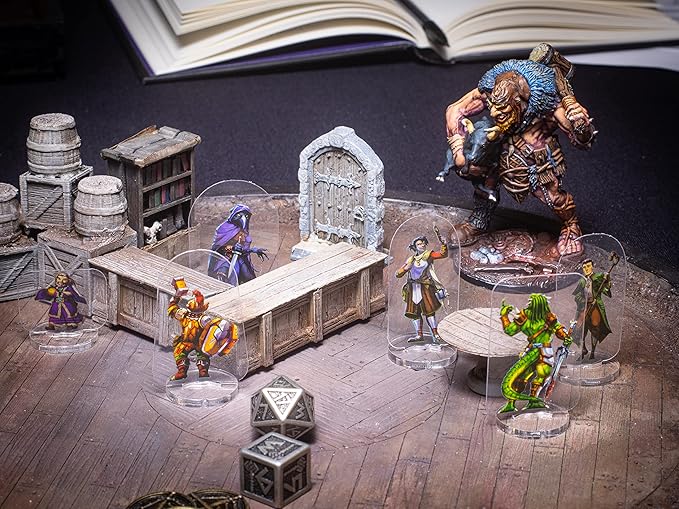 Arcknight Flat Plastic Miniatures: Cyberpunks; 56 Unique Sci-Fi-Themed Minis for Starfinder; Affordable, Skinny Figurines for SF, Shadowrun, and Other Tabletop RPG Games