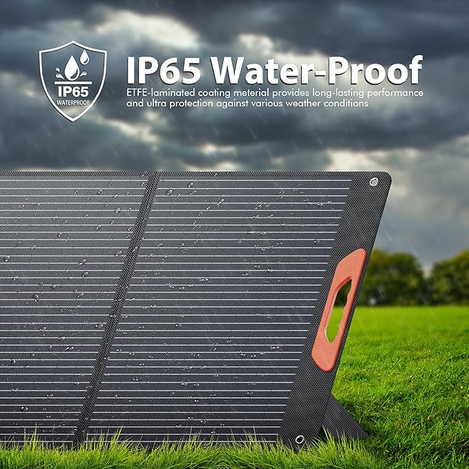 240W Portable Solar Panels for Power Station, 23.5% High Efficiency, 240 Watt Monocrystalline Foldable Solar Panel Charger with USB/20V DC Output Adjustable Kickstand for Camping, Off-Grid Living