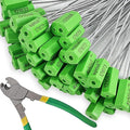 240 Pieces Security Cable Seals, Metal Number Security Tags for Truck, Trailers, Cargo, Containers, Vans, Oil Tank, Milk Vehicle (Green, 240 Pack)