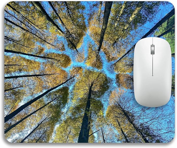 The Trees Under Blue Sky Mouse Pad Mat Rectangle Non-Slip Rubber Mousepad for Office Laptop