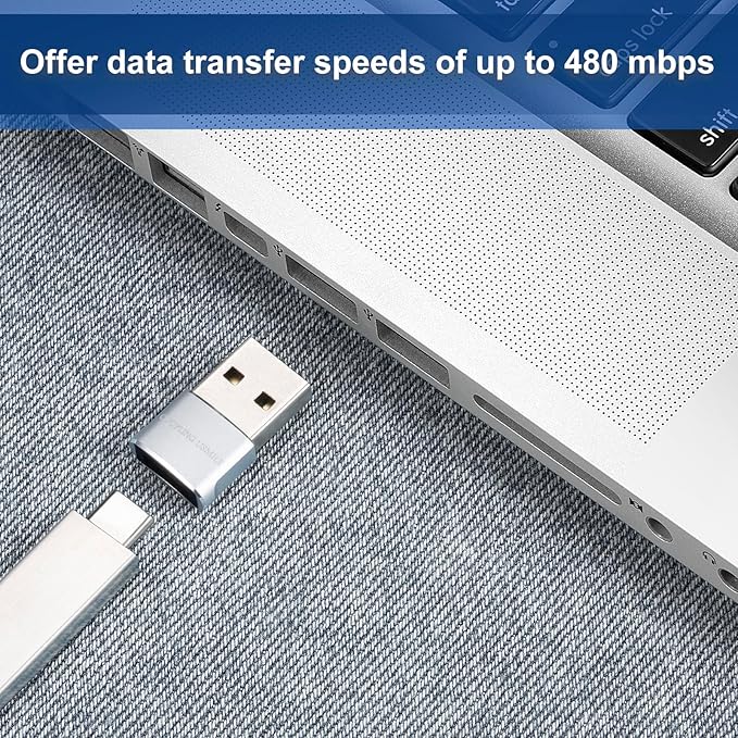 USB to USB C Adapter 6 packs for iPhone Fast Charging, Transfer and Type C OTG convert. USBC to A Compatible with iPhone 16 16e 15 Plus Pro Max,iPad Pro Air 4 Mini 6 almost USB devices