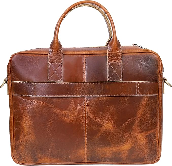 VC VINTAGE COUTURE Leather briefcase bag for men Leather Laptop Bags For Men and Women Travel Messenger Bag